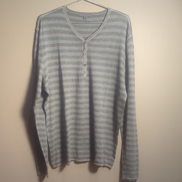 John Varvatos Charcoal Knit Henley